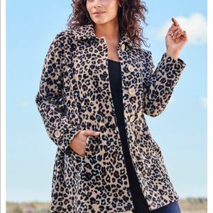 Plush fleece jacket.